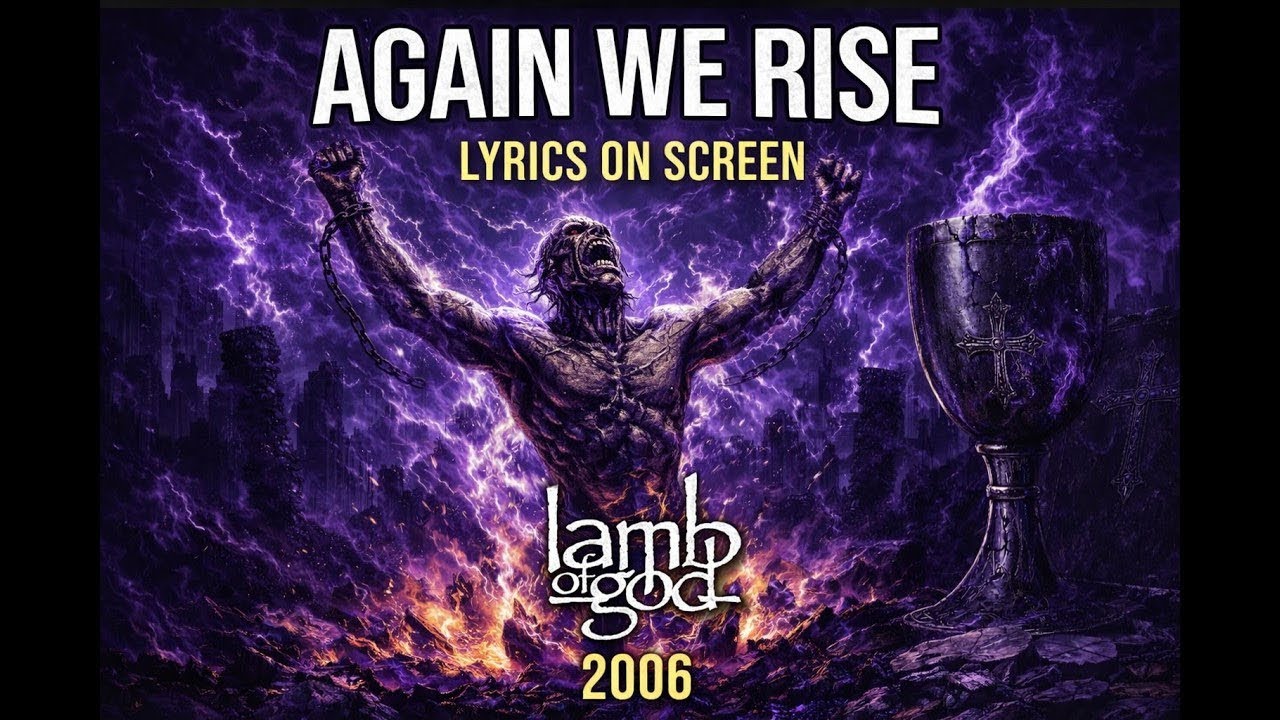 Lamb of God - Again We Rise (Lyrics on Screen Video 🎤🎶🎸🥁)