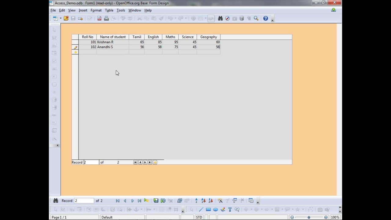 OpenOffice Base Introduction