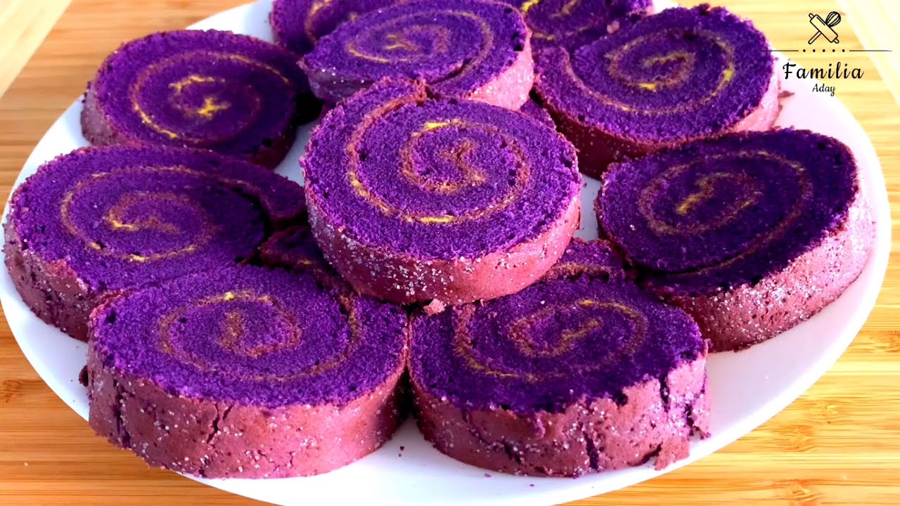 Ube Cake Roll | Purple Yam Cake
