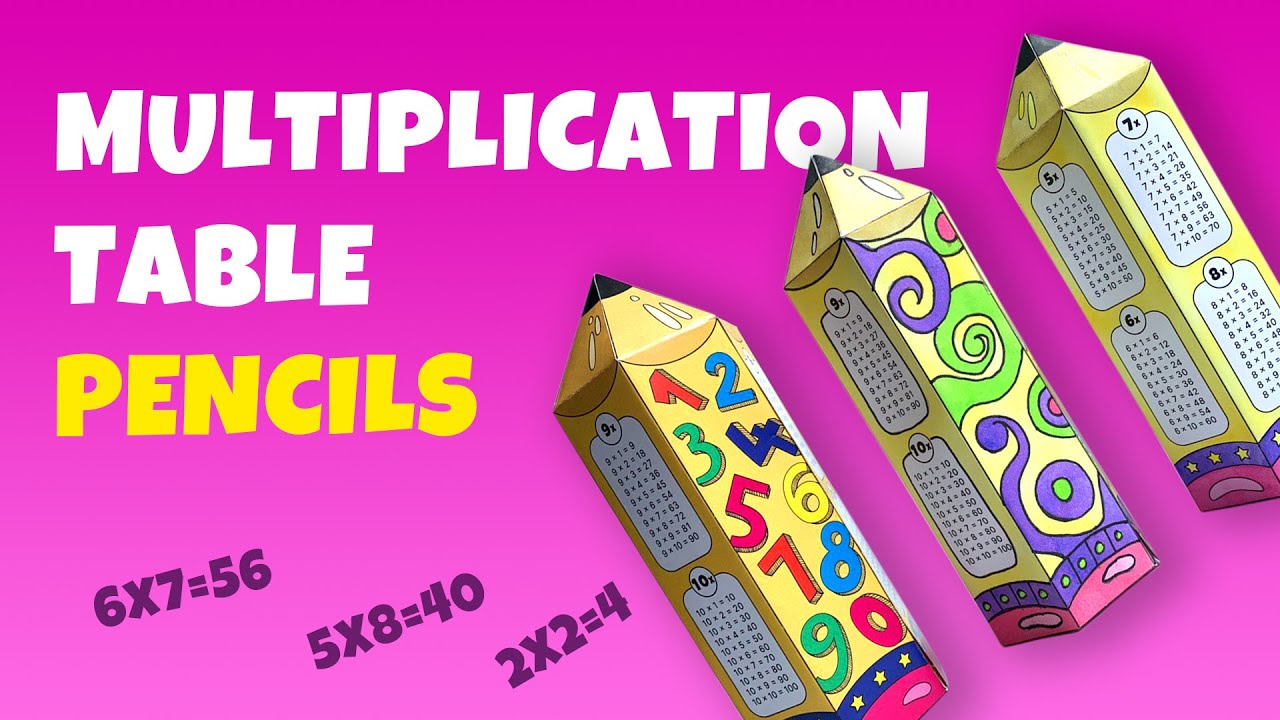 How to Make Origami Paper Pencil | Multiplication Table | DIY | Crafting paper toy for kids