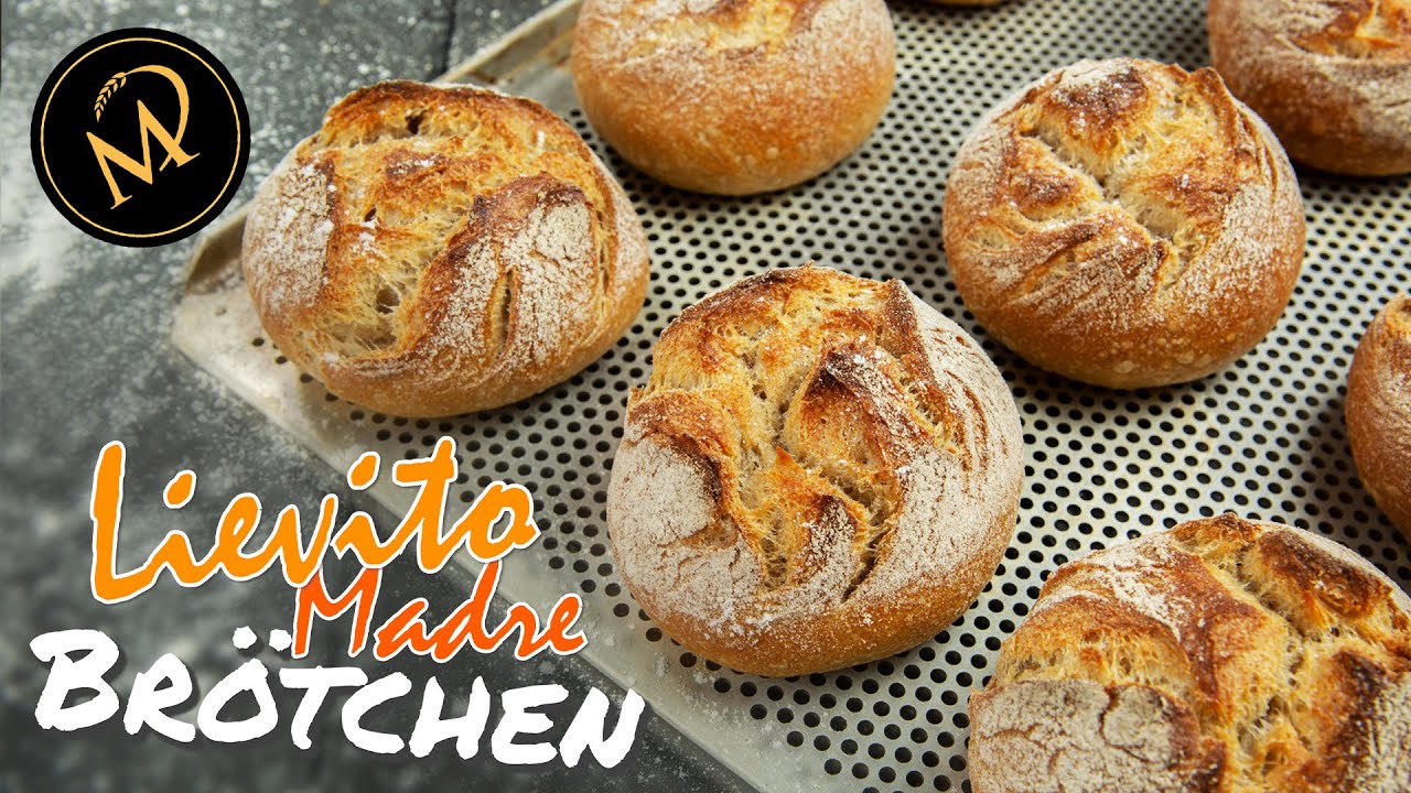 Lievito Madre Brötchen - einfache Brötchen ganz ohne Hefe backen
