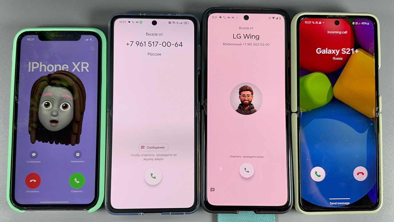 Incoming Call IPhone XR + Samsung Galaxy Z Flip 3 + Motorolla Razr 40 Ultra + OPPO Find N2