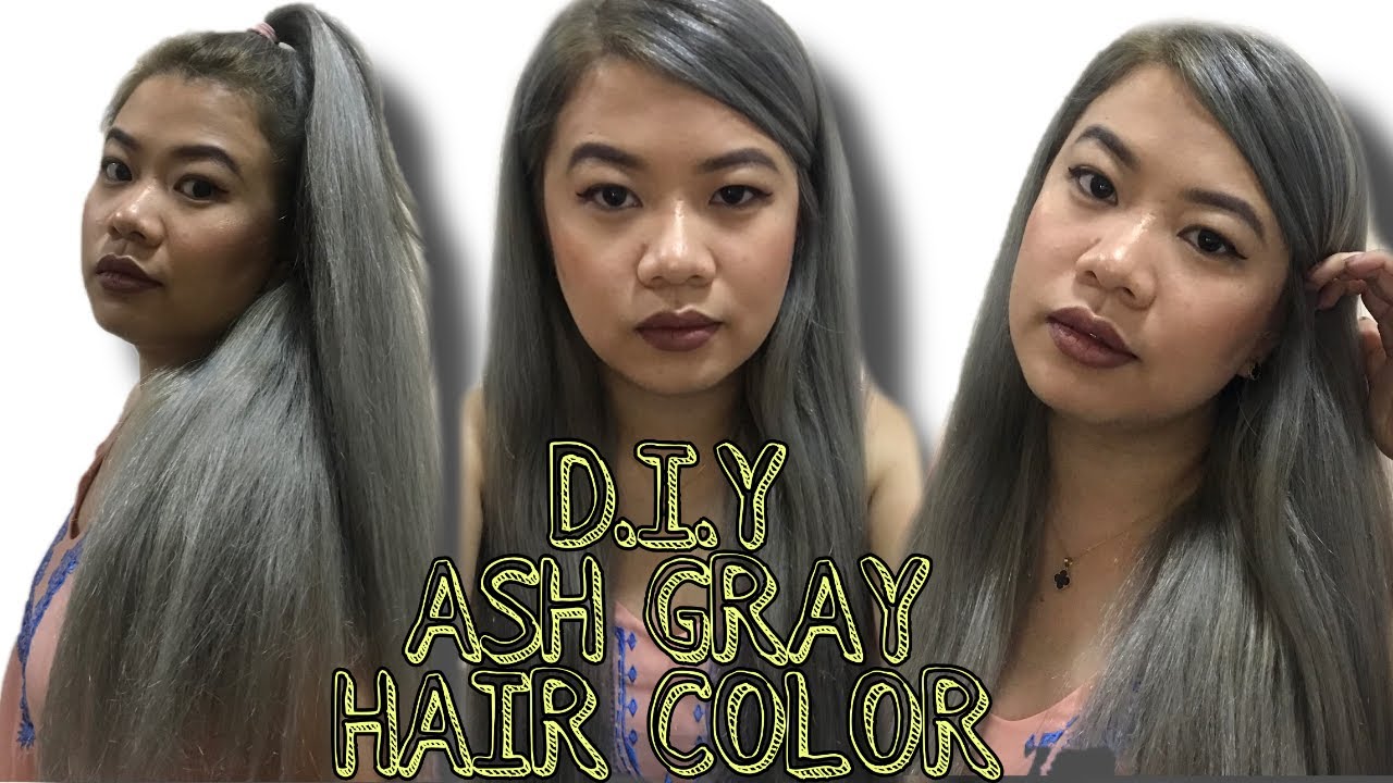 D.I.Y ASH GRAY HAIR COLOR at HOME TUTORIAL | blonde to ash gray | Bleaching and Hair Dye | Grey Hair