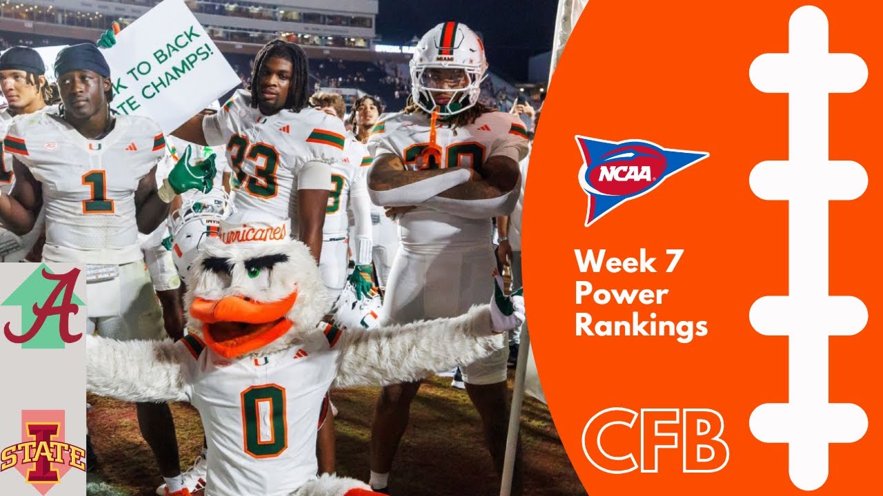 College Football Week 7 Power Rankings // 2025