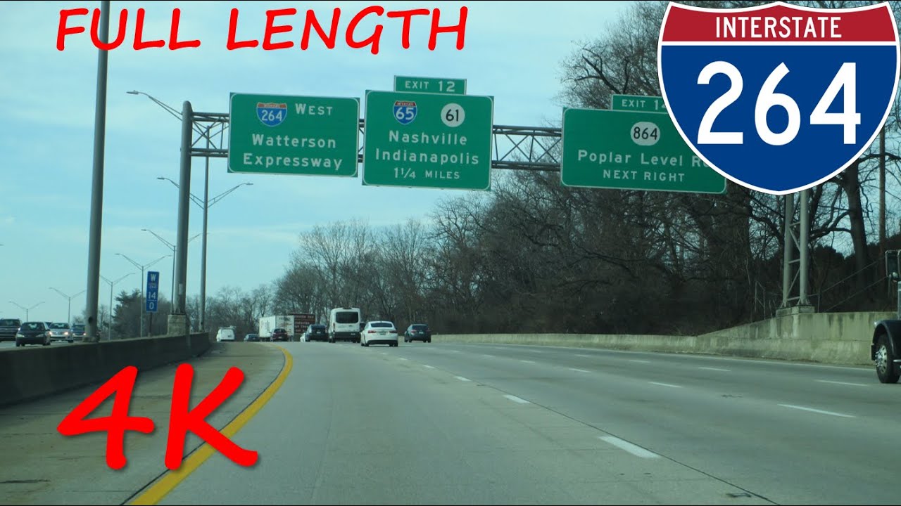 ⁴ᴷ Watterson Expressway (Interstate 264) westbound [4K VIDEO]