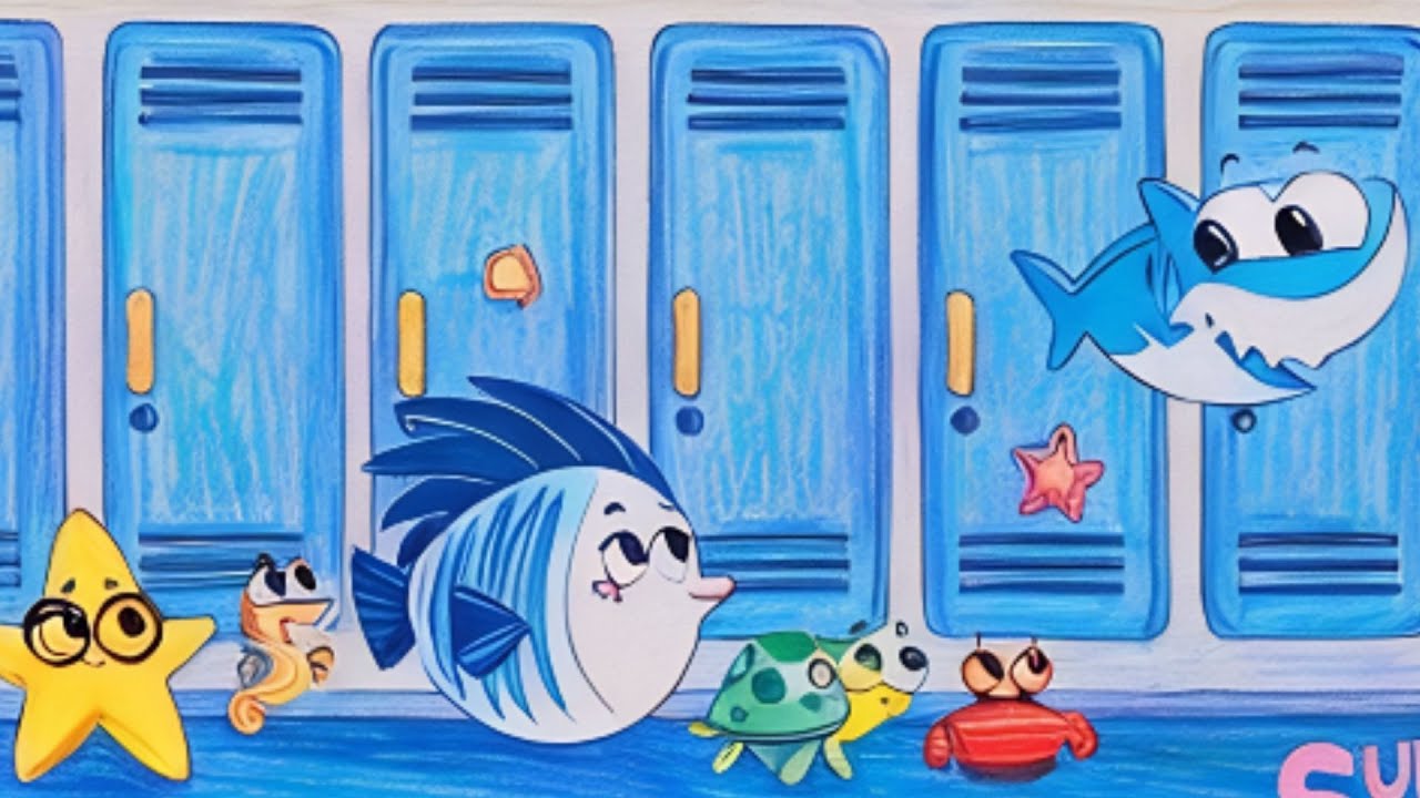 Line Up Under the Sea 🐠🌊 | Drawings and colors | Nursery Rhymes