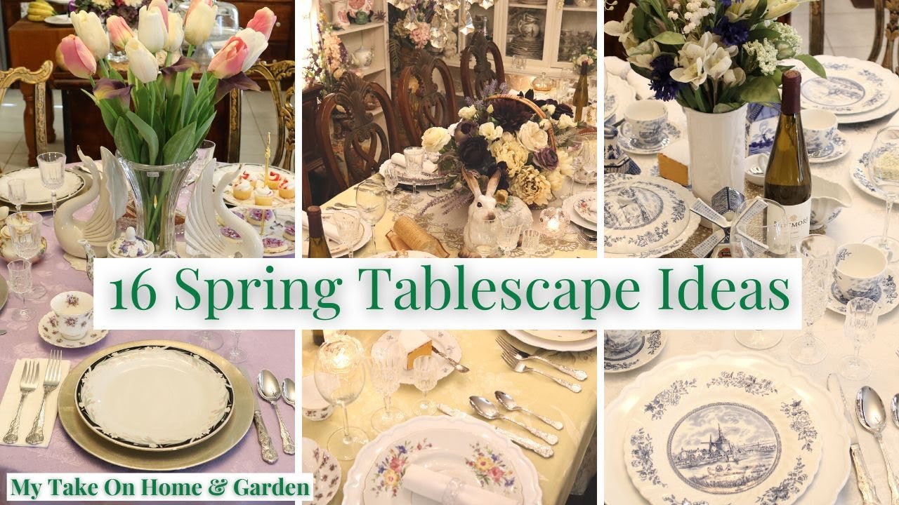 Spring Tablescapes // Easter Tablesetting Ideas!!! - My Take On Home & Garden