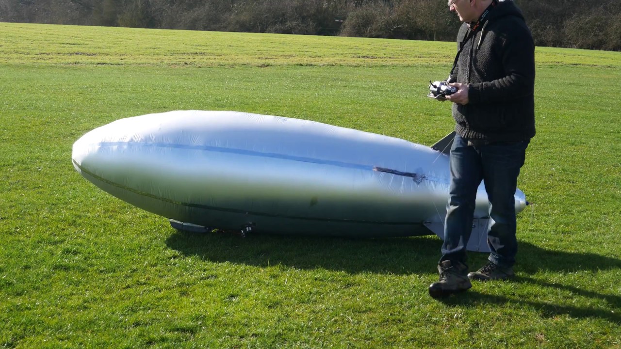 RC Airship LED new envelope and ballonet test