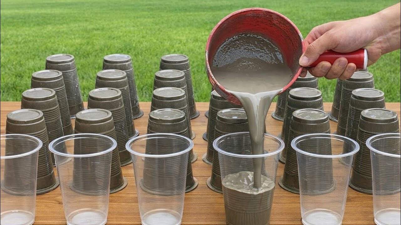 Pour Cement Into a Disposable Cup&hellip; The Result Will Shock You! 😱Creation Time Diy 