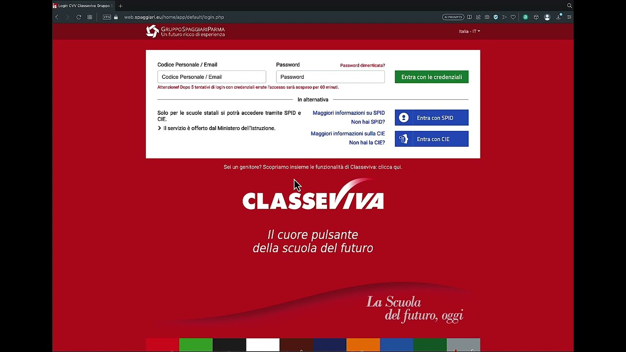 Spaggiari Segreteria Digitale - Richiesta permessi, malattia, ecc.
