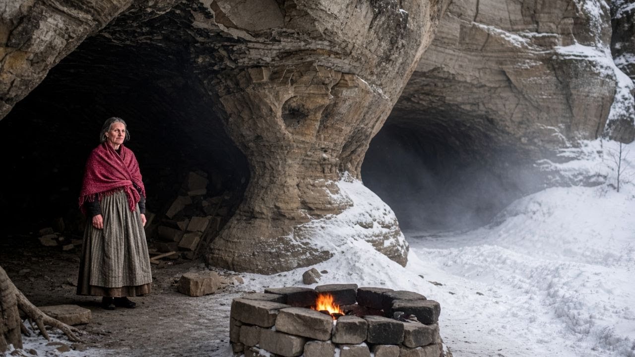 Expulsada antes del invierno, construyó cabaña en cueva y esta le salvó la vida en nevada  mortal ya