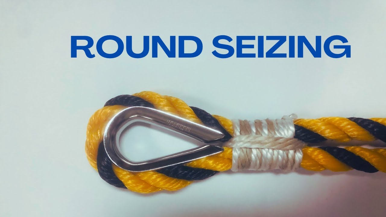 Round seizing making a rope eye with thimble