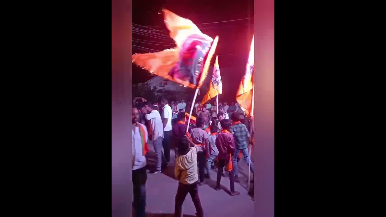 Chhatrapati Shivaji Maharaj ki Jai rally in lingampet 