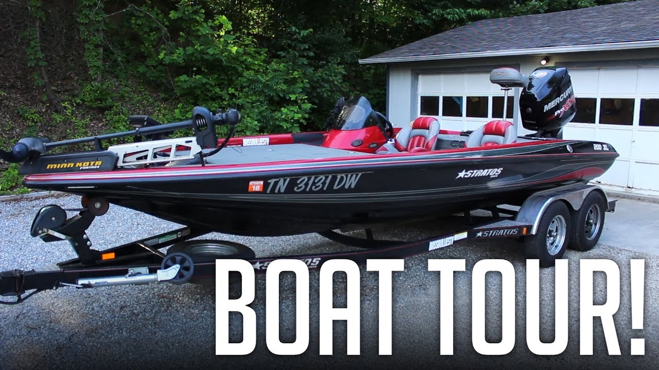 My Boat Tour And How I Set It Up! || 2007 Stratos 200XL Bass Boat Walk-through