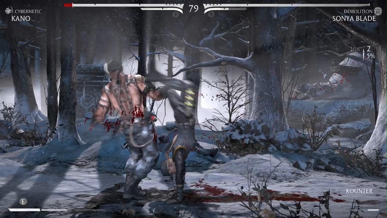 Mortal Kombat X_Kano/Cybernetic VS Sonya blade/Demolition