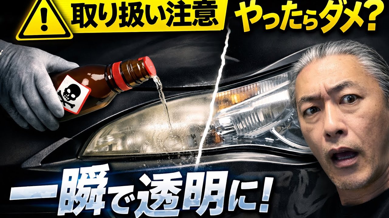 【取り扱い注意】ヘッドライトに“劇薬”使ったら一瞬で透明に…これ大丈夫　86/BRZで試してみた
