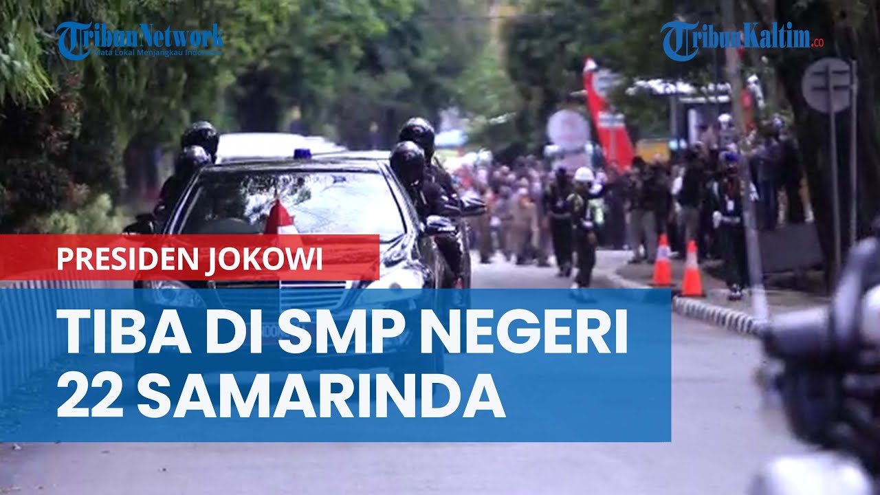 Presiden Jokowi Tiba di SMP Negeri 22, Iring-Iringan Terlihat Masuk Lokasi Vaksinasi