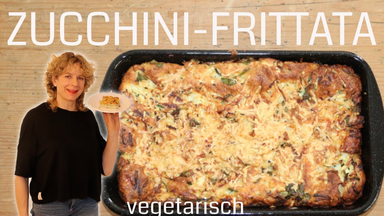 würzige Zucchini-Ciabatta-Frittata nach Ottolenghi⎮ganz einfach⎮mit Weintipp
