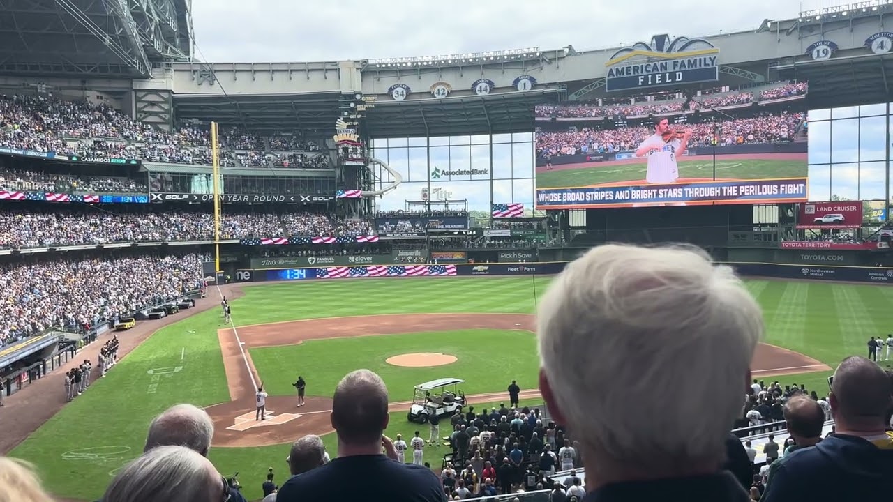 MSO Second Violin Clay Hancock Plays the National Anthem for the Bob Uecker Celebration of Life