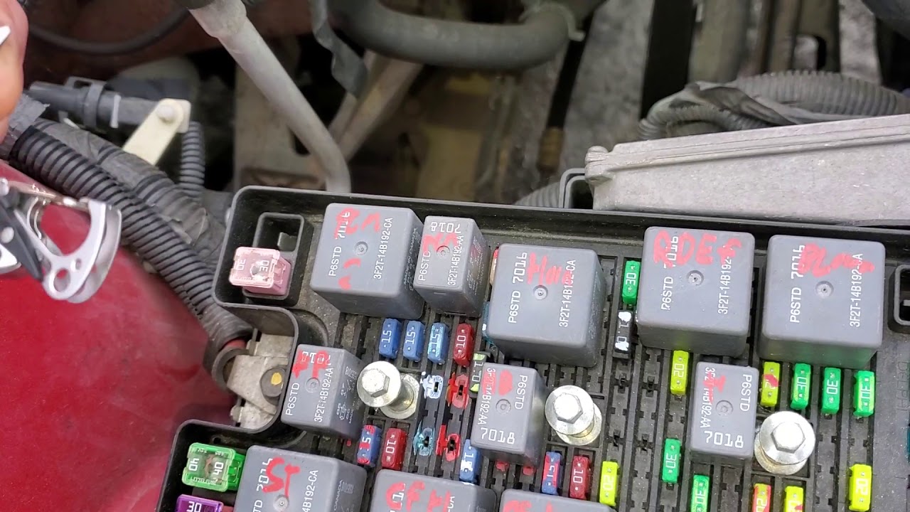2006 Ford Mustang AC Relay, AC Fuses & Circuit Explained