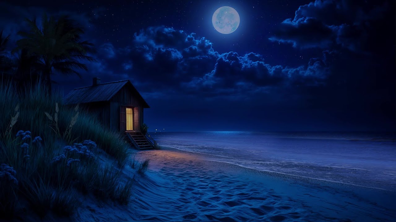 Moonlit Beach & Piano ASMR &ndash; Soothing Night Ambience for Deep Sleep & Relaxation 🌙🌊🎶