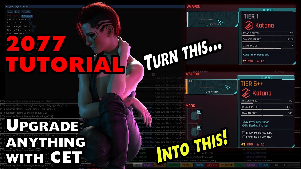 Учебное пособие по Cyberpunk 2077: обновите ВСЁ с помощью CET