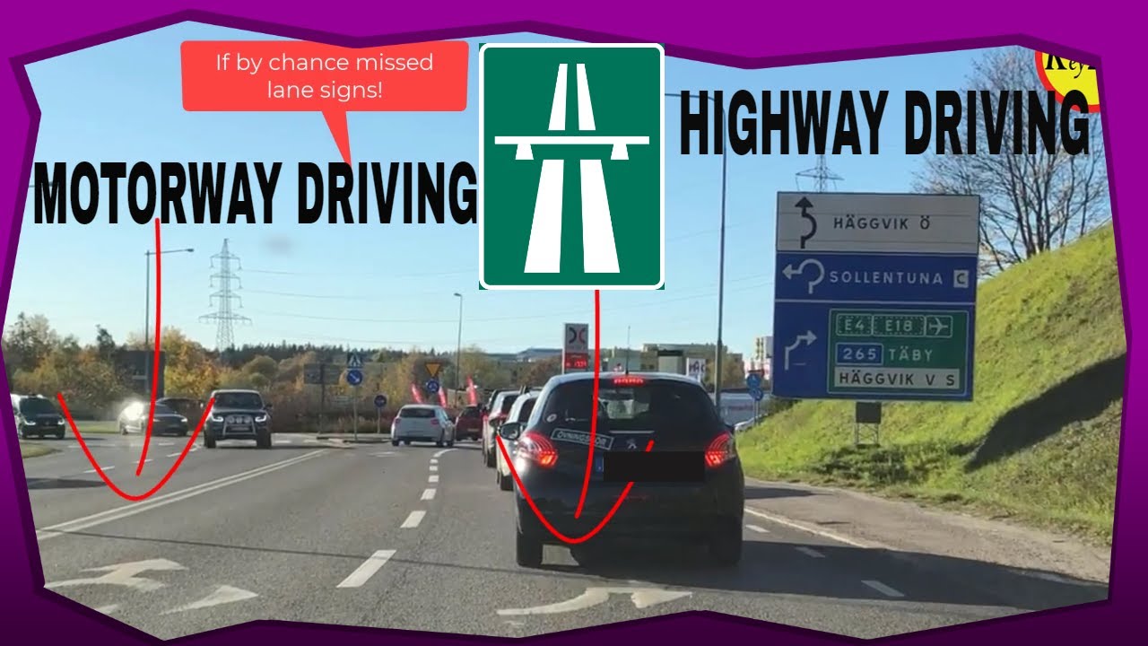 Motorway driving Sweden | motorvägskörning | Motorväg | clearway driving Sweden #shorts