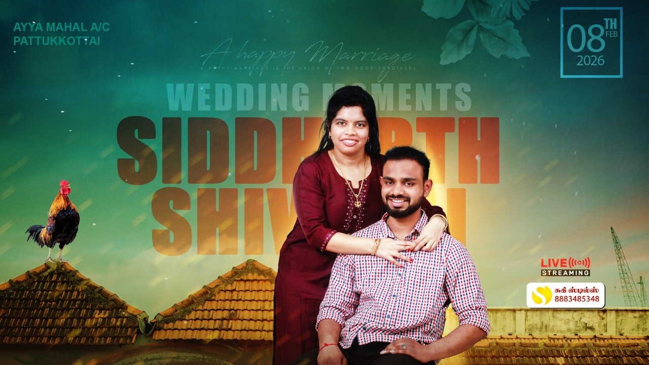 Siddharthan & Shivani Wedding Cinematic Highlights | Tamil Wedding Video