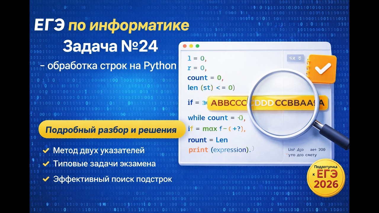 Задача №24 ЕГЭ по информатике - Разбор задач ЕГЭ по информатике 2026
