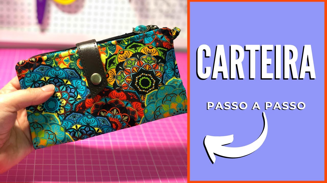 CARTEIRA DE TECIDO passo a passo FÁCIL DE FAZER - sem viés