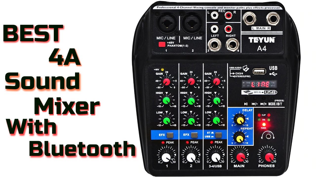 Best USB Audio Mixer 2020|A4 4Channels Audio Mixer