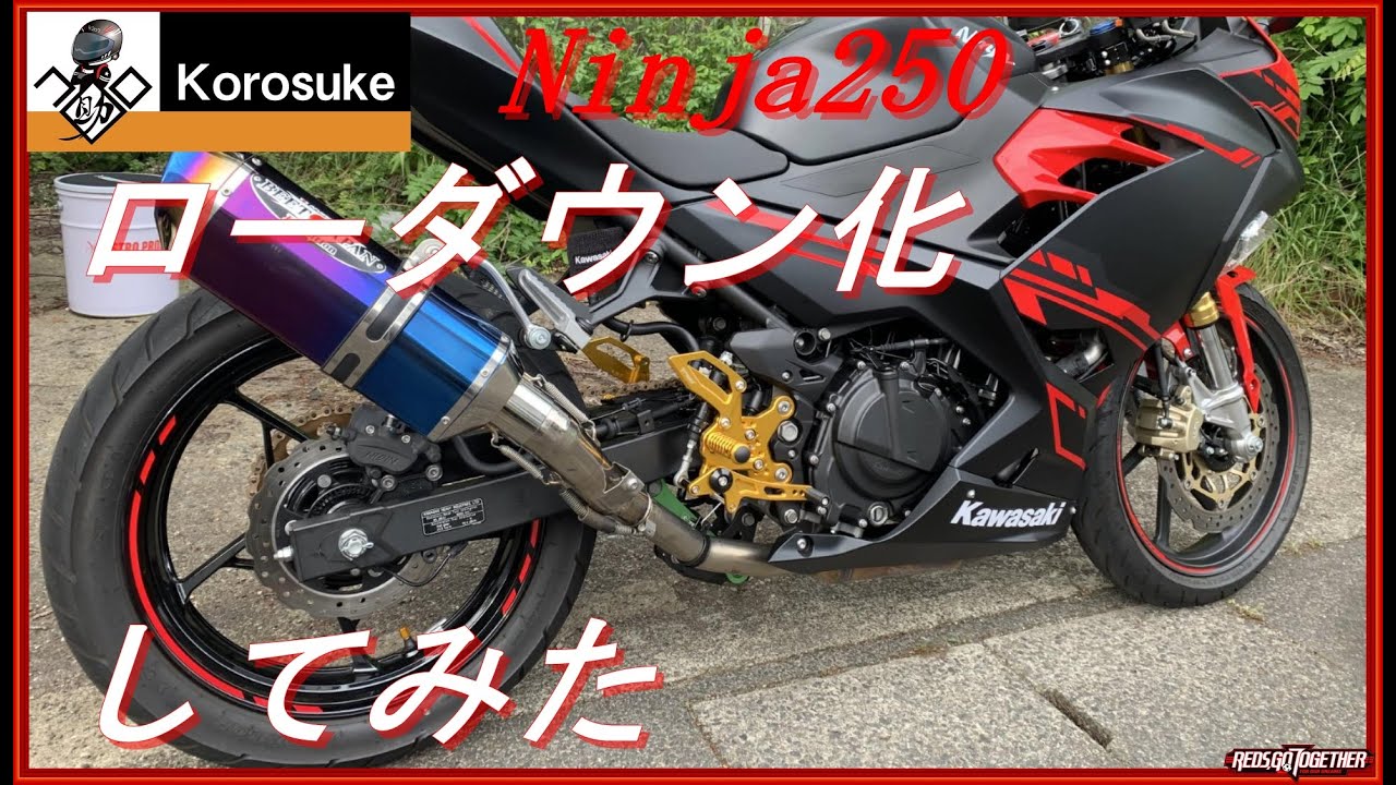 【カスタム動画】Ninja250　ローダウン化してみた