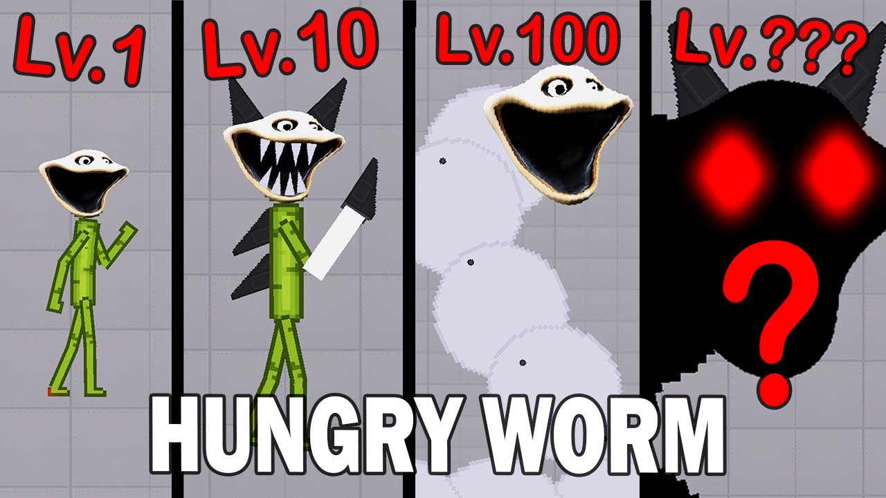 NEW Evolution Of ROBLOX HUNGRY WORM - People Playground