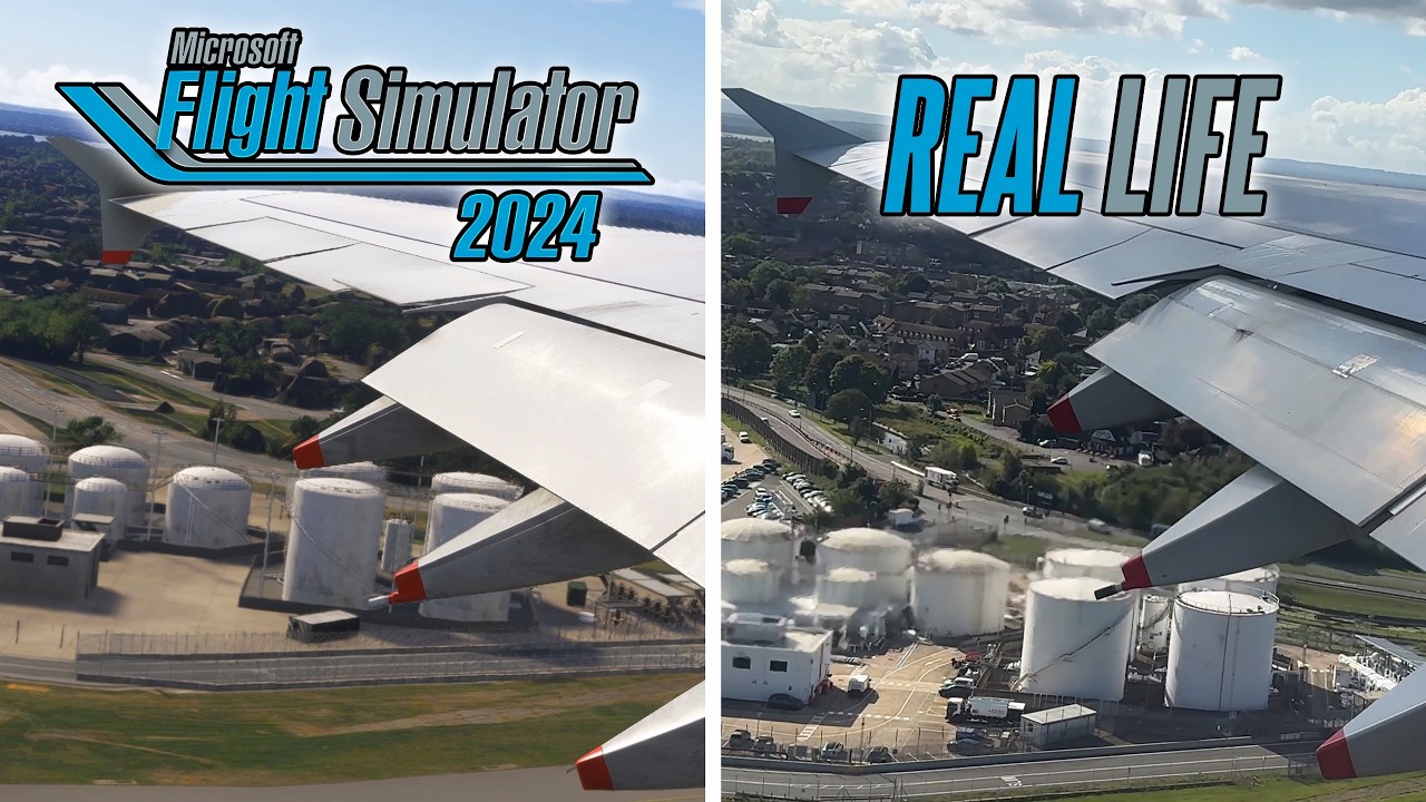 Microsoft Flight Simulator 2024 (FS2024) vs Real Life | A380 Takeoff at Heathrow