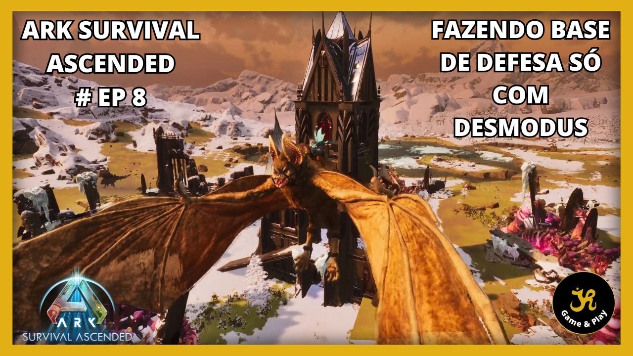 ARK SURVIVAL ASCENDED - Fazendo base de defesa com desmodus #arksurvivalascended