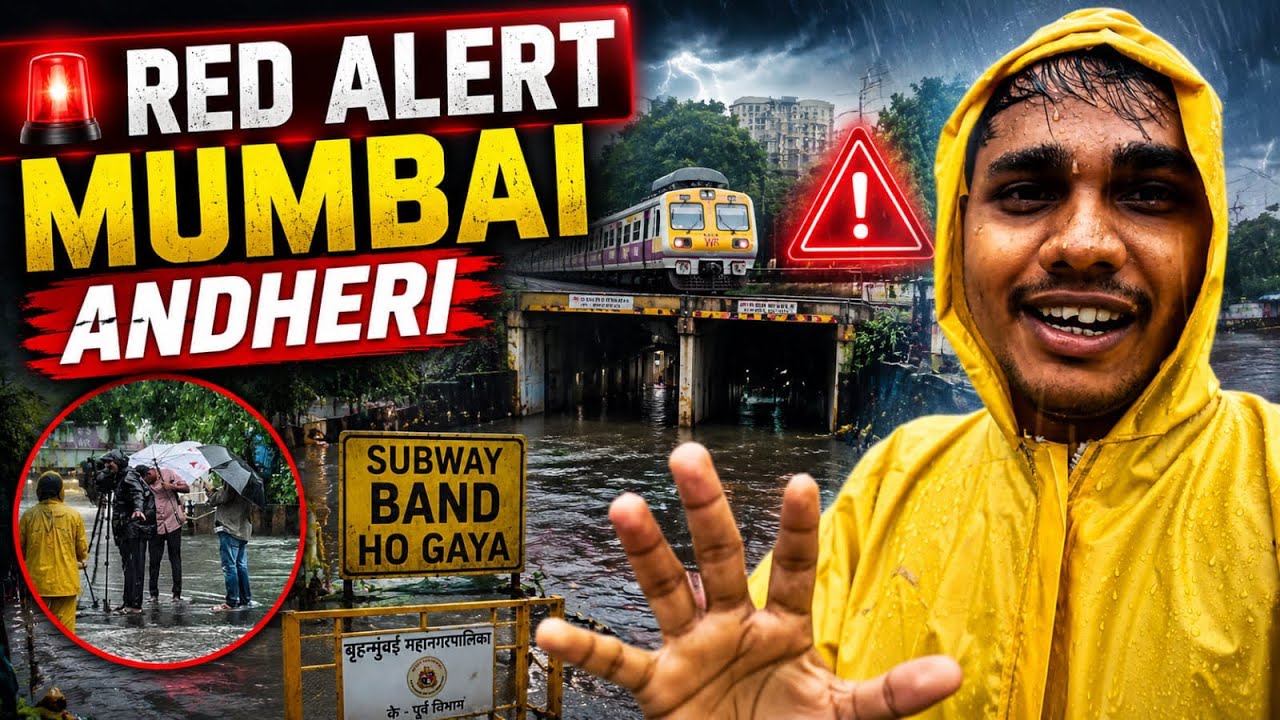 🚨 RED ALERT! Mumbai Ka Haal 😱 | Andheri Subway Paani Mein Dooba 🌧️🚗