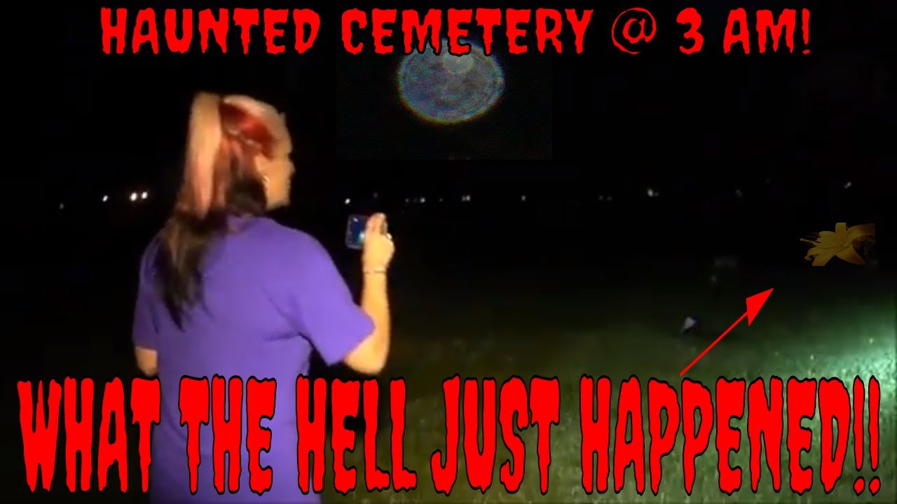 CREEPY CEMETERY AT 3 AM! **SOMETHING MOVES**!!