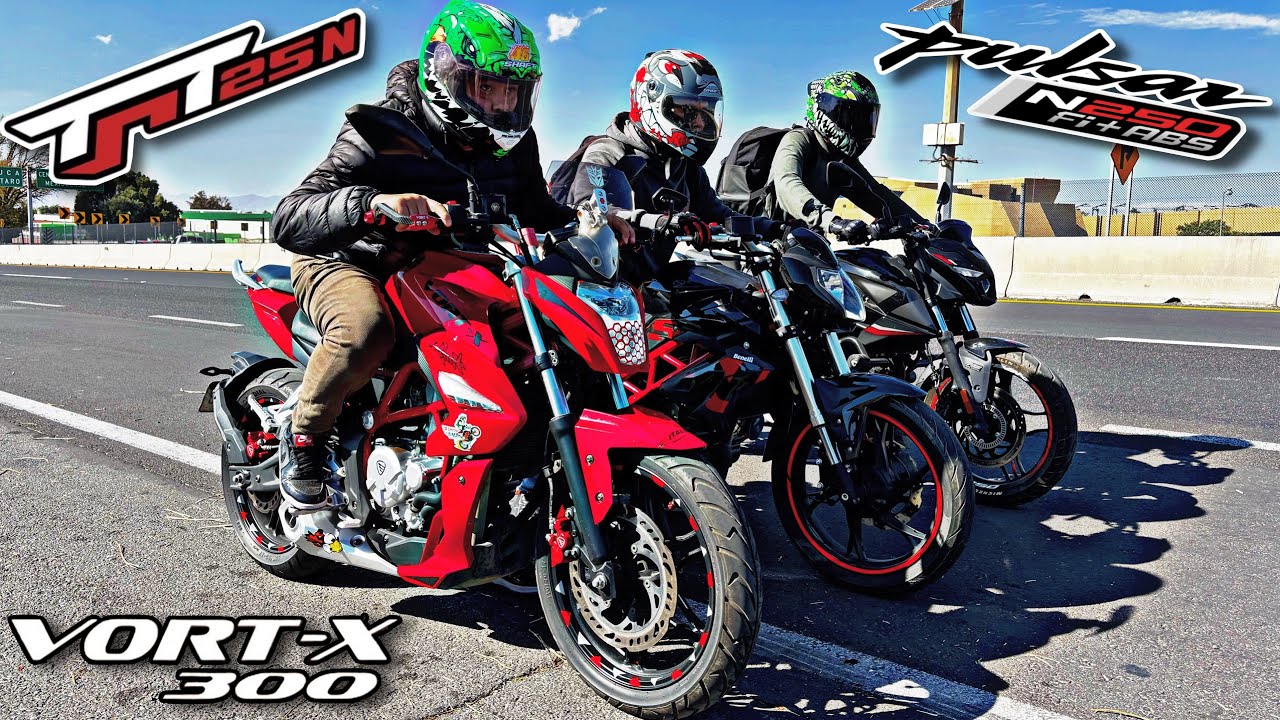 Benelli TNT25N vs Pulsar N250 vs Vort-x 300|Carrera|&iexcl;Pero Que Esta Pasando!😱😳🤯
