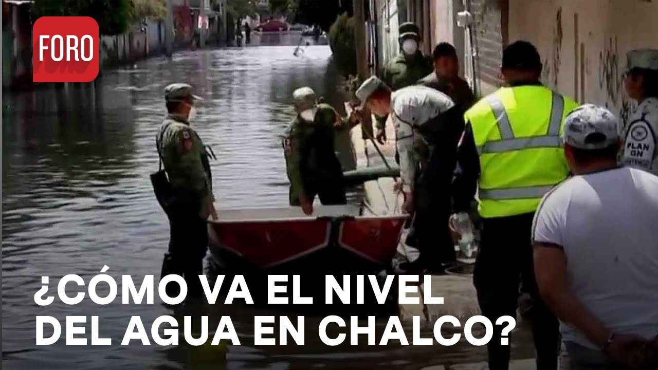 Continúan trabajos para desazolvar calles inundadas en Chalco, a 32 días inundados - Las Noticias