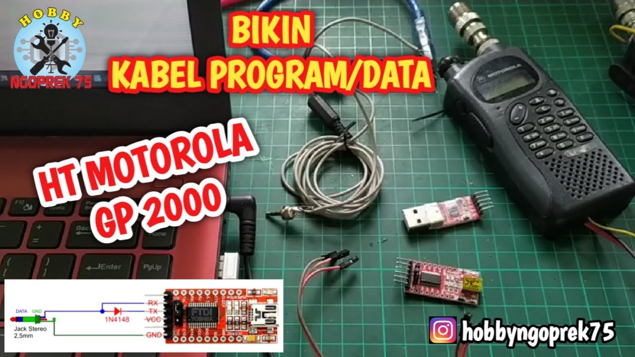 CARA MEMBUAT KABEL DATA/ PROGRAM UNTUK HT MOTOROLA GP2000