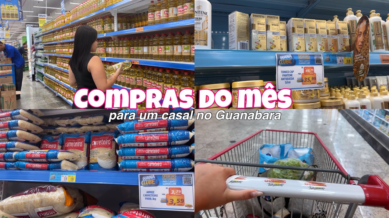 COMPRAS DO MÊS NO GUANABARA RJ ✨| compras para um casal +valores