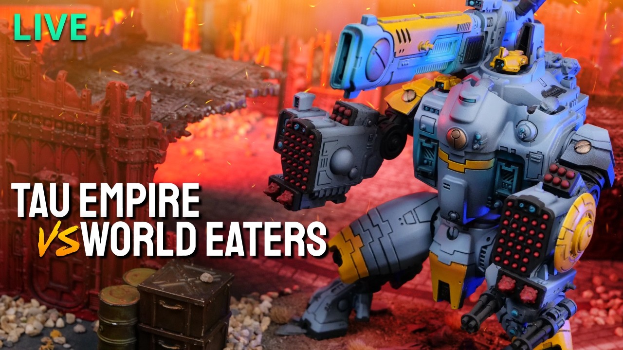 Tau Empire vs World Eaters - 11th Edition Warhammer 40k Battle Report LIVE