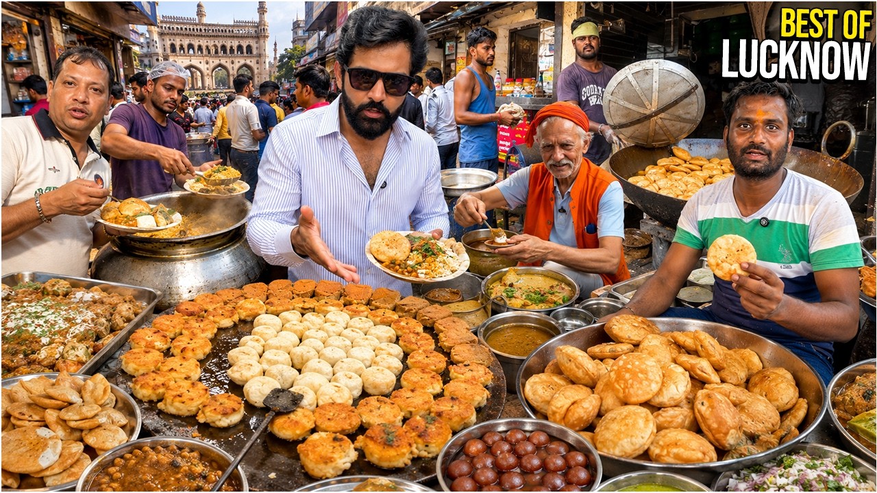 Top 9 Best INDIAN STREET FOOD In Lucknow | Lucknow Food Tour | Uttar Pradesh Street Food
