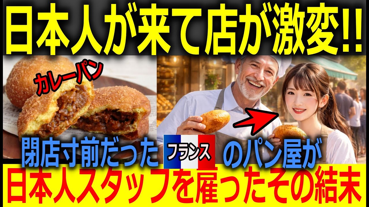 【海外の反応】フランス人が驚愕「なぜ日本人はここまで丁寧なのか」廃業寸前のパン屋を救った一つのパン