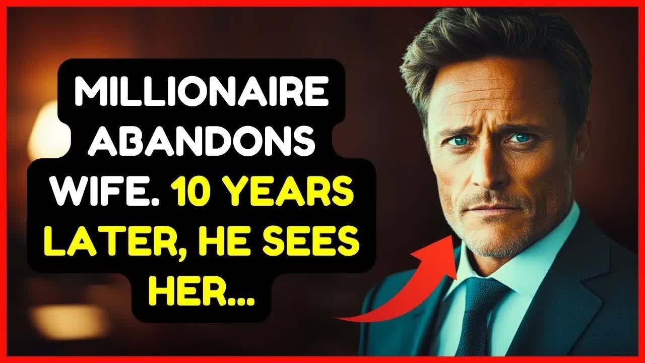 Millionaire Abandons Wife  10 Years Later, He Sees Her at the Airport With a Young Man Who Looks