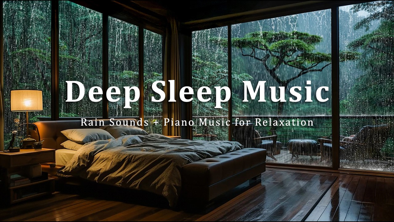 Soothing Sleep Music 🌙 Rainy Bedroom Ambience for Stress Relief & Healing, Deep Rest, Meditation