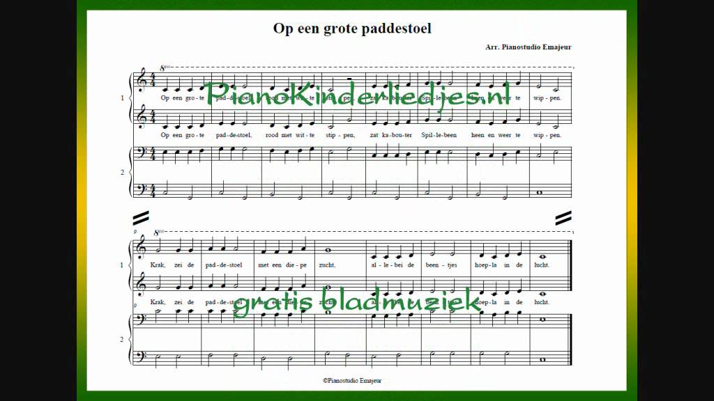 Op een grote paddestoel - piano vierhandig