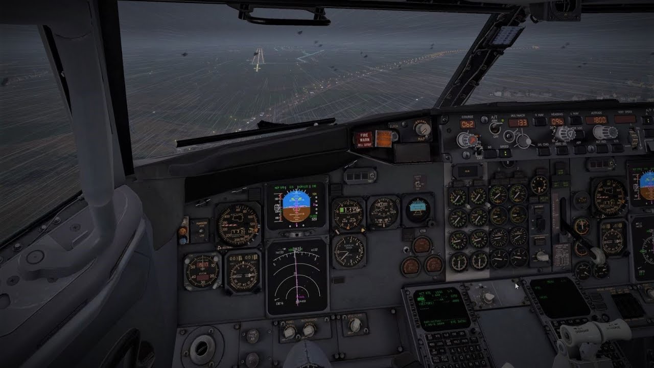X-plane 11.10 / IXEG 737 / landing in snow storm