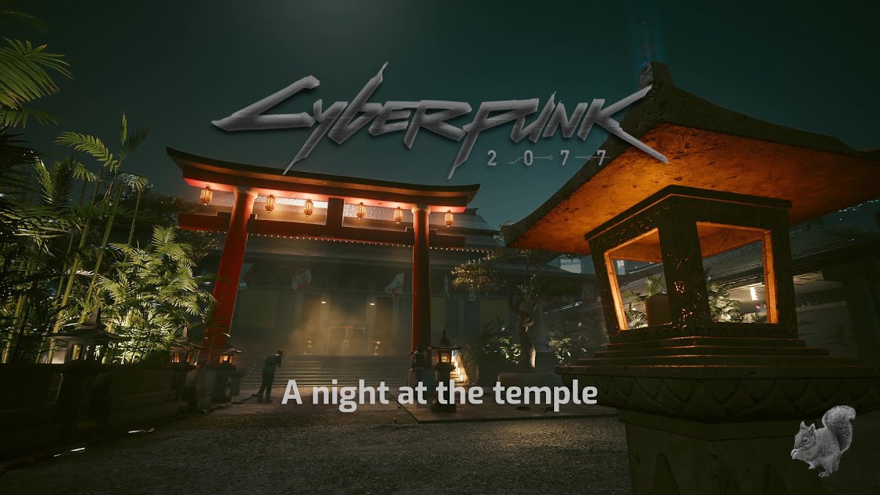 Night at the temple - Cyberpunk 2077 ambience - 1.5 hours