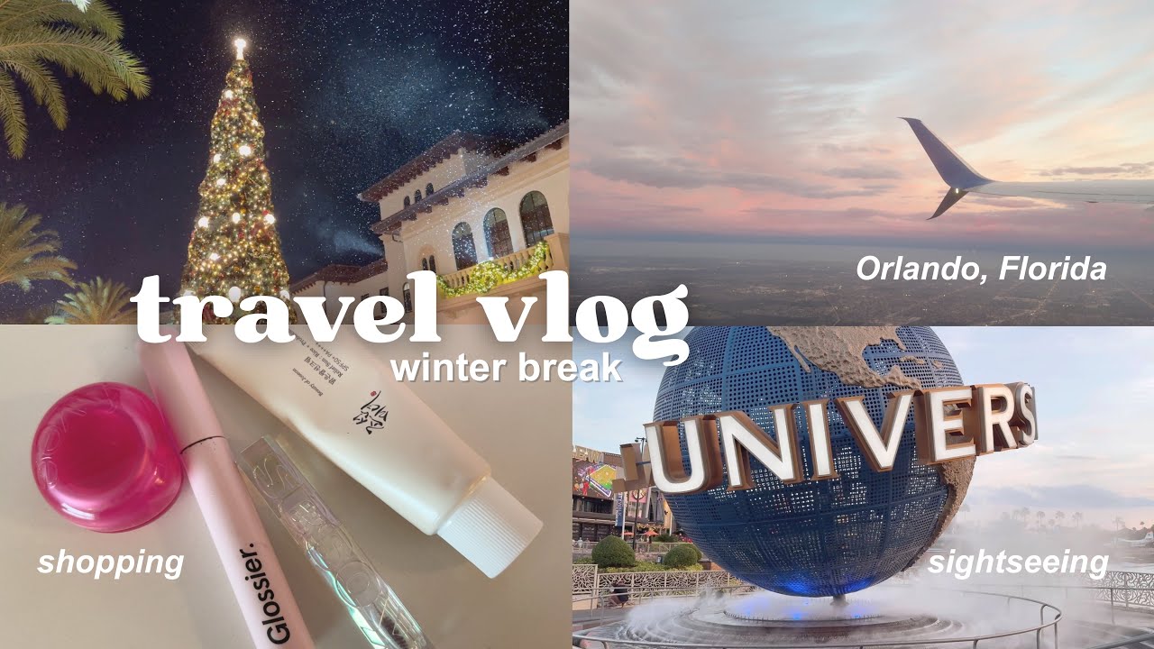 TRAVEL VLOG: Orlando, Florida ੈ✩‧| plane rides, shop w/me, aesthetic cafes, disney + universal